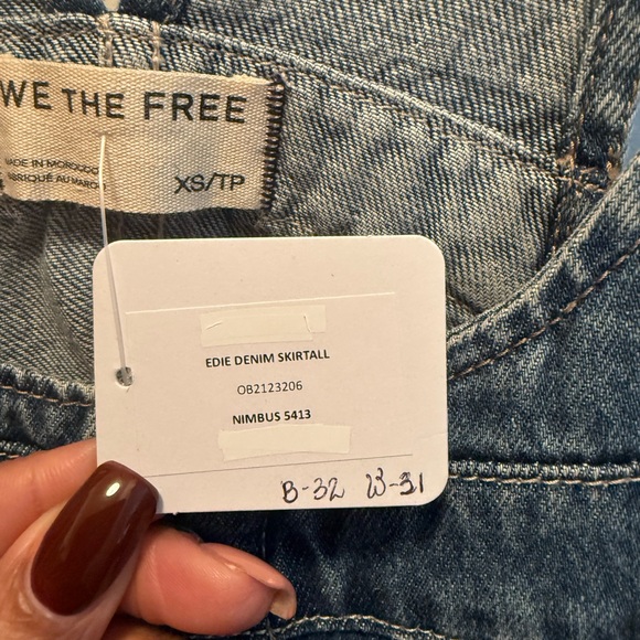 NWT We The Free Blue Denim Skirtall - Picture 6 of 9